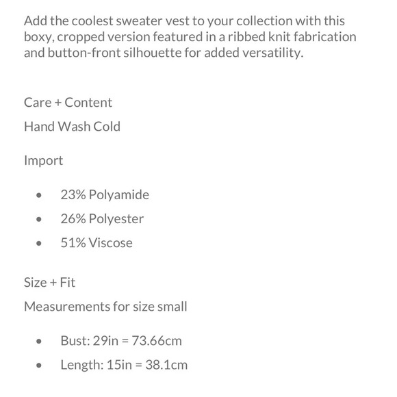 Free People Naiome Micro Sweater Vest Cropped Boxy Ribbed Knit Button Front - Picture 4 of 10